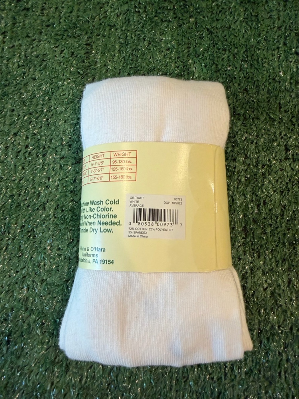 White Cotton-Spandex Tights - Picture 3 of 3